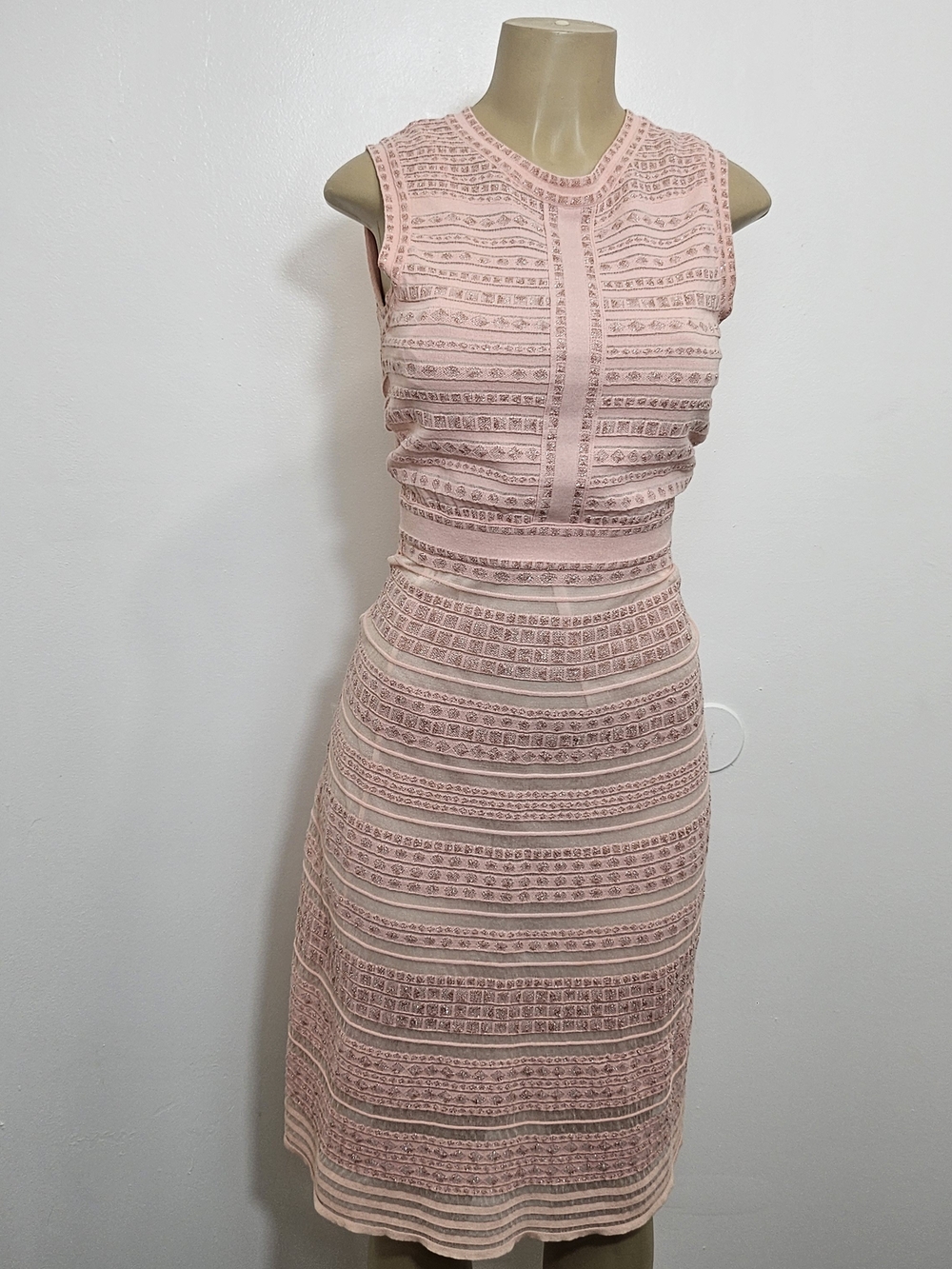 M Missoni Blush Pink Sleeveless Knit Midi Dress - Picture 3 of 6